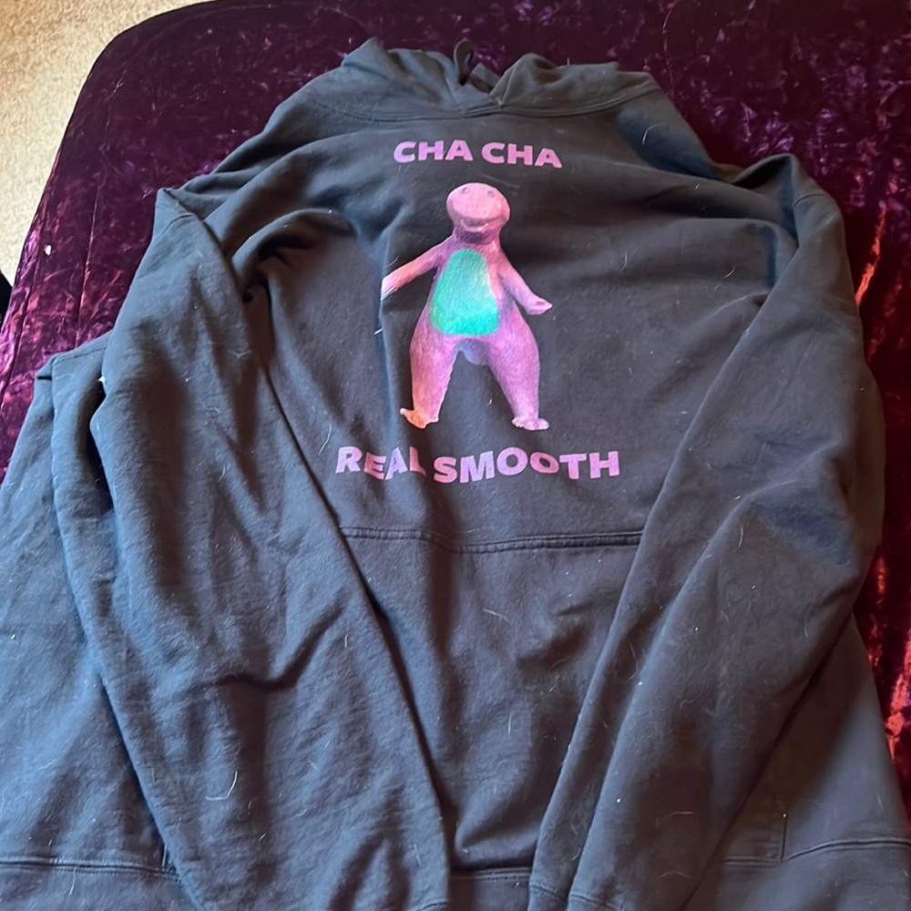 Black Hoodie Barney Meme